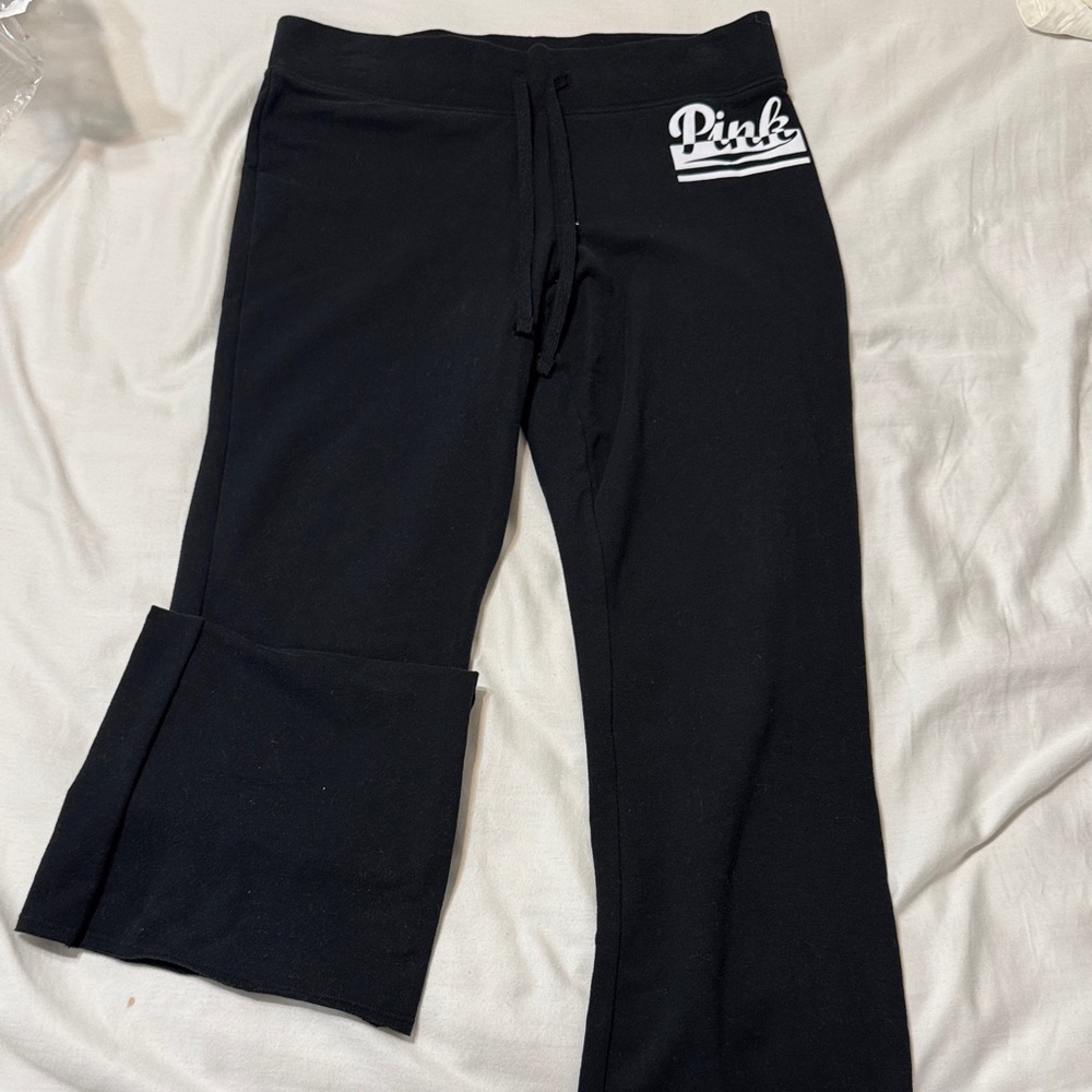 PINK Victoria's Secret Black Flare Pants
